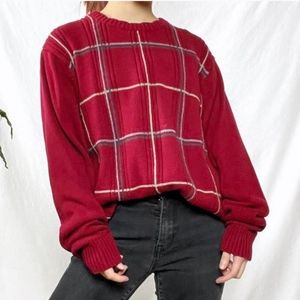 OSCAR DE LA RENTA Retro Plaid Sweater